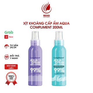 Xịt Khoáng Cấp Ẩm Aqua Complimnt 200ml Giữ Ẩm, Cấp Ẩm Bảo Vệ Da Khi Tiếp Xúc Ánh Nắng Mặt Trời, Điều Kiện Thời Tiết Khô