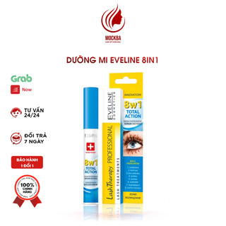 Dưỡng mi eveline 8 in 1 total action lash therapy 10ml hàng nga tinh chất dưỡng mi hỗ trợ dài, dày và khỏe mi hơn mockba