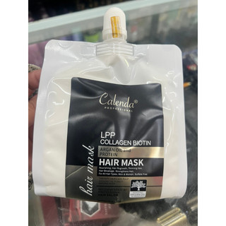 Kem hấp ủ phục hồi hư tổn collagen biotin calenda lpp hair mask 500ml