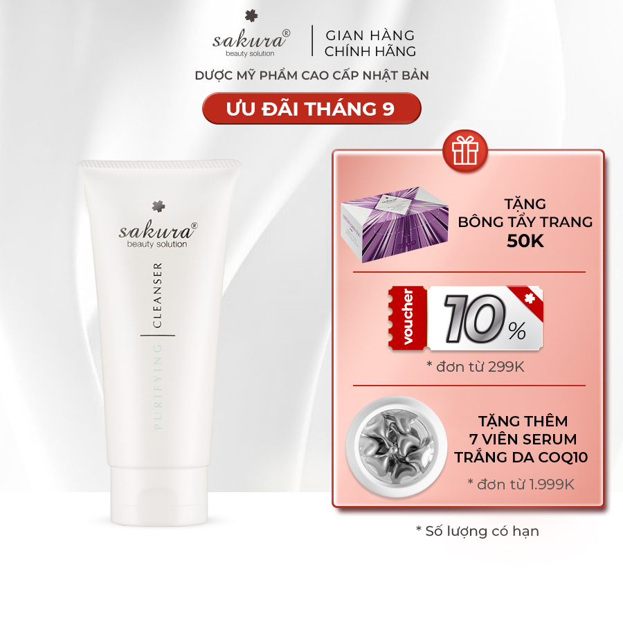 Sữa rửa mặt cho da dầu mụn Sakura Purifying Cleanser 100ml