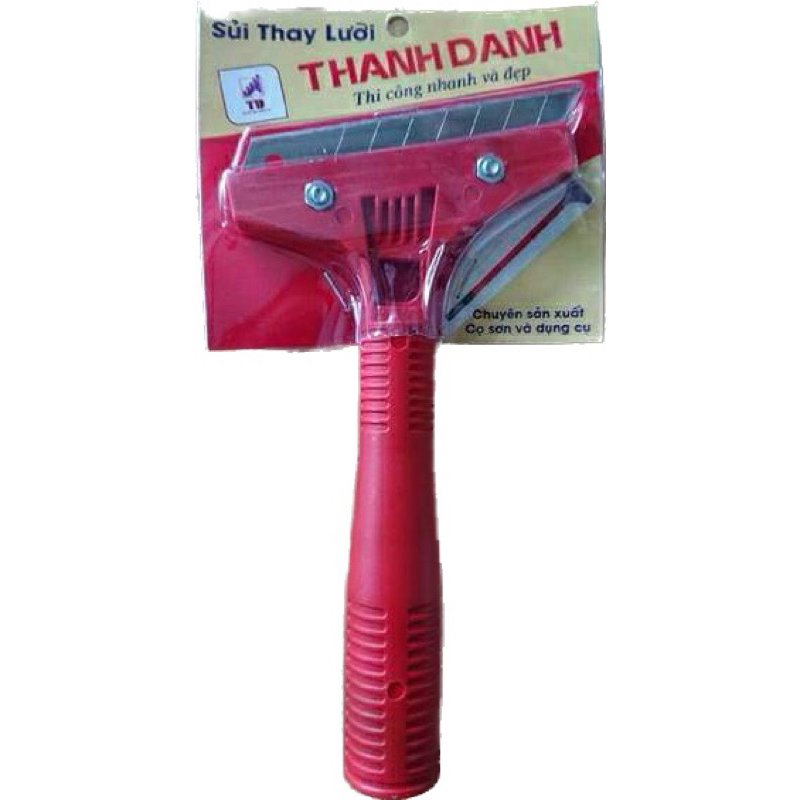 Dao sủi cạo sơn, có thể thay lưỡi, cán dài 20cm