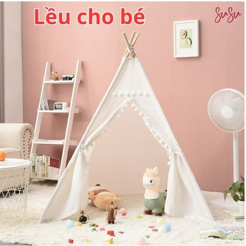  Lều vải cho bé chơi và ngủ trong nhà lều làm quà tặng cho bé trai bé gái lều cắm trại tam giác làm phụ kiện chụp ảnh 