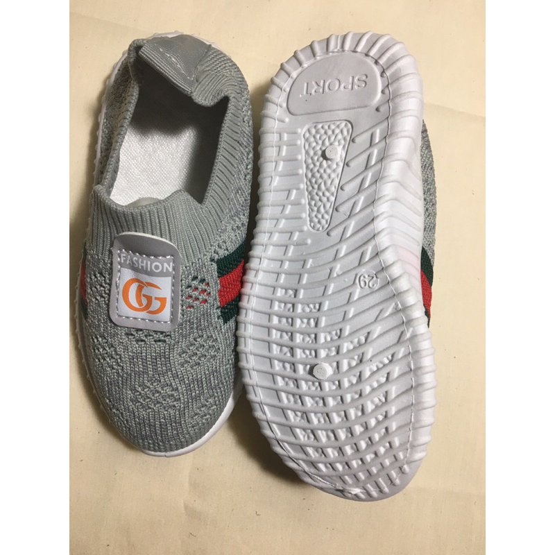 Bata vải thun xỏ màu xám cho bé 5-8  tuổi học thể dục, đi chơi