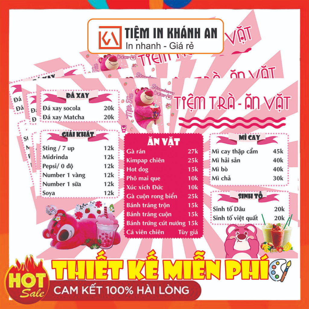 IN MENU A4 GIÁ RẺ ÉP PLASTIC