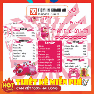 In menu a4 giá rẻ ép plastic