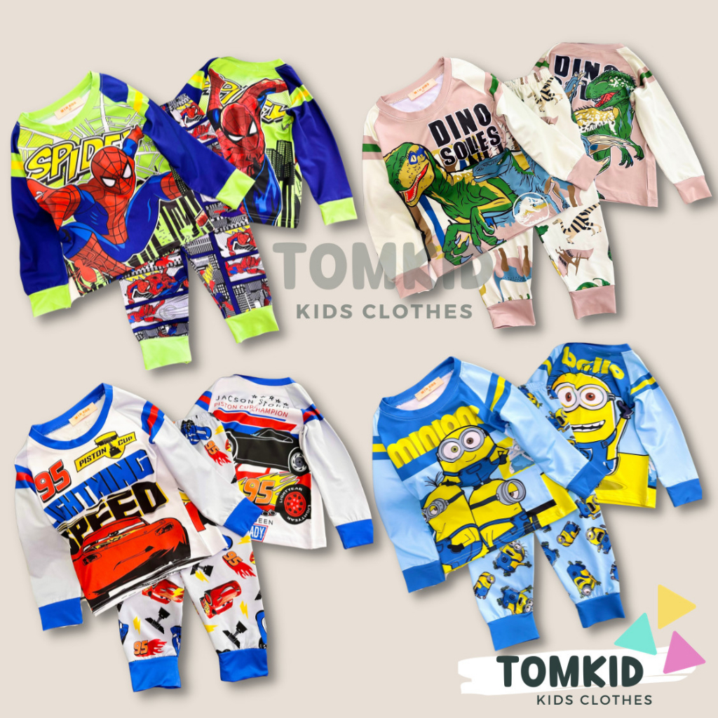Bộ dài tay bé trai chất thun lạnh 3D LOẠI 1 dày dặn siêu nhân 9-42Kg TOMKIDS