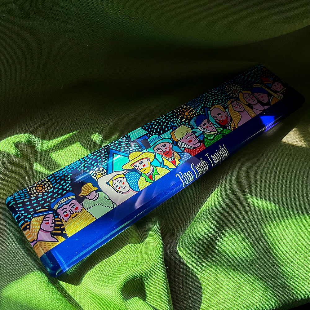 Kê tay resin VanGogh Tonight kích thước 36 x 8 x 1,9cm cho bàn phím