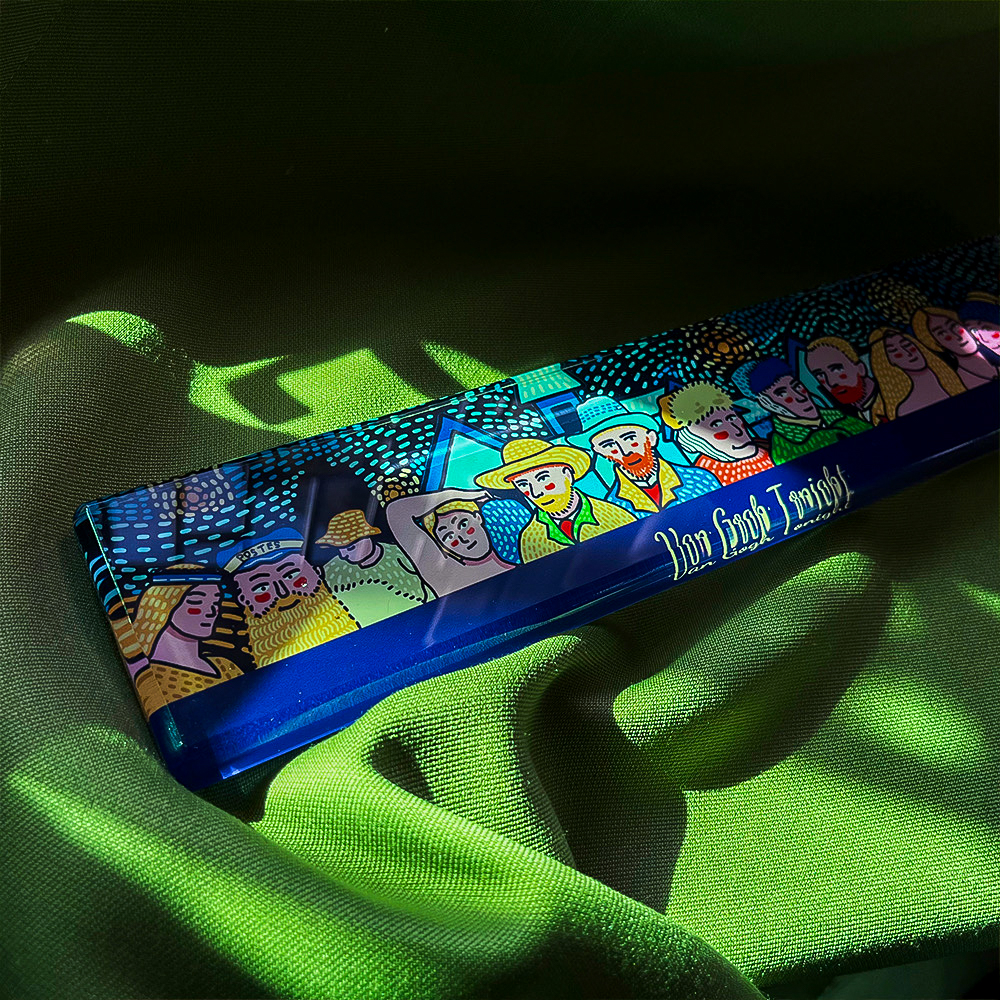 Kê tay resin VanGogh Tonight kích thước 36 x 8 x 1,9cm cho bàn phím