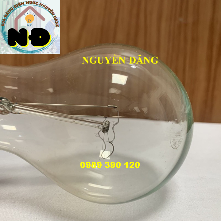 Bóng đèn sợi đốt, dây tóc 200W Hansunco, bóng sưởi gà, vịt, quầy bán thịt, thanh long giá rẻ chất lượng cao