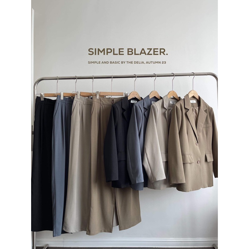 39260 SET BLAZER DÀI TAY HAI LỚP KÈM QUẦN