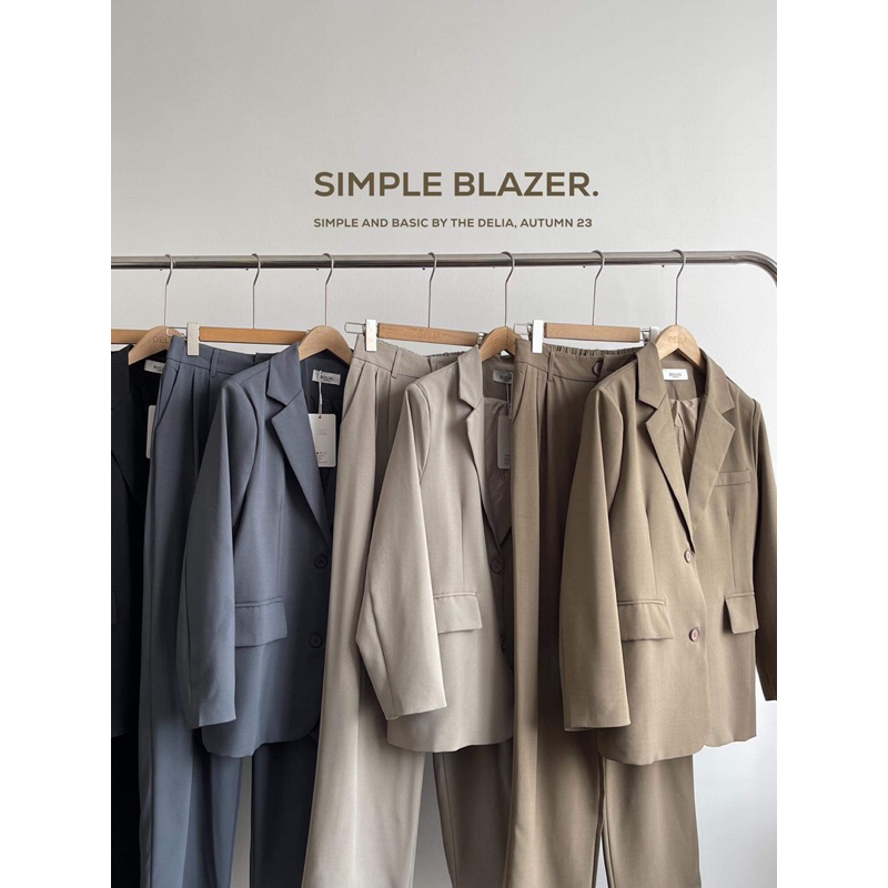 39260 SET BLAZER DÀI TAY HAI LỚP KÈM QUẦN