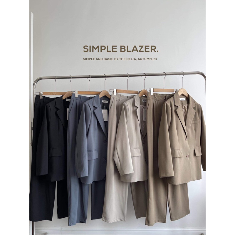 39260 SET BLAZER DÀI TAY HAI LỚP KÈM QUẦN