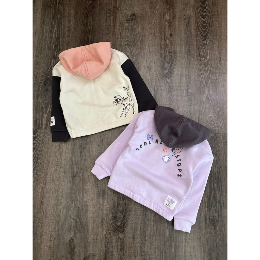 Áo khoác nỉ disney hình in sau bé gái