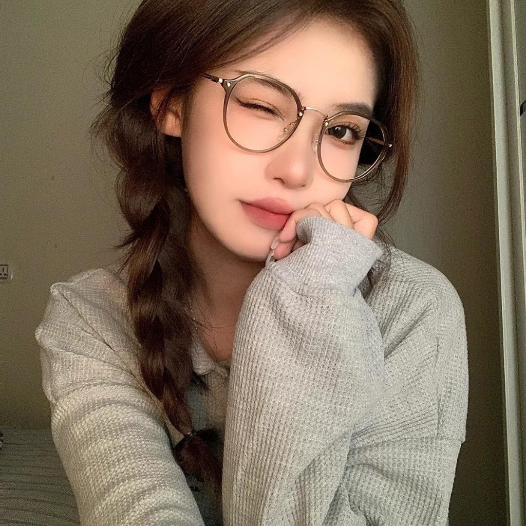 Gk16 Gong Kính giả cận Nâu Lạnh dáng tròn