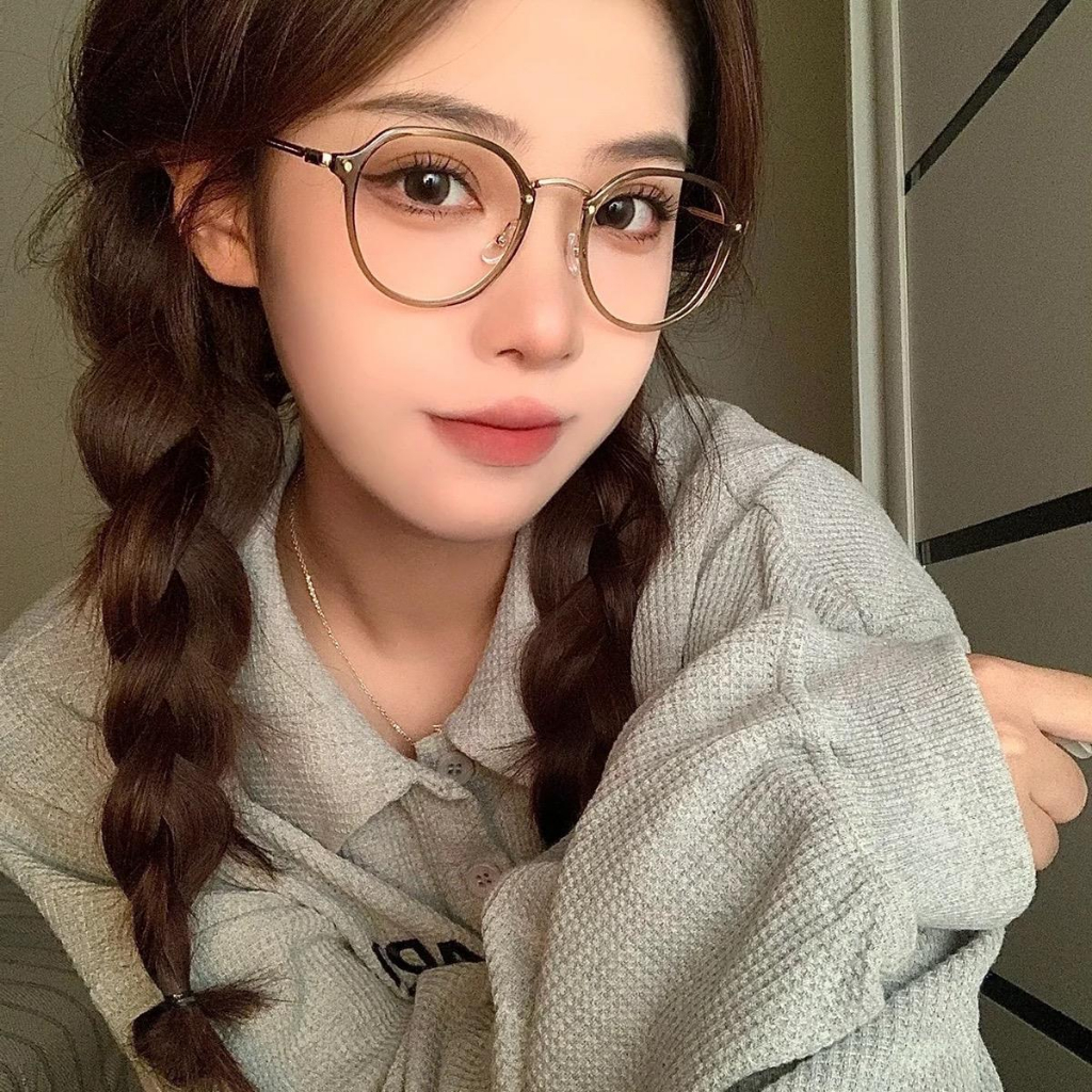 Gk16 Gong Kính giả cận Nâu Lạnh dáng tròn