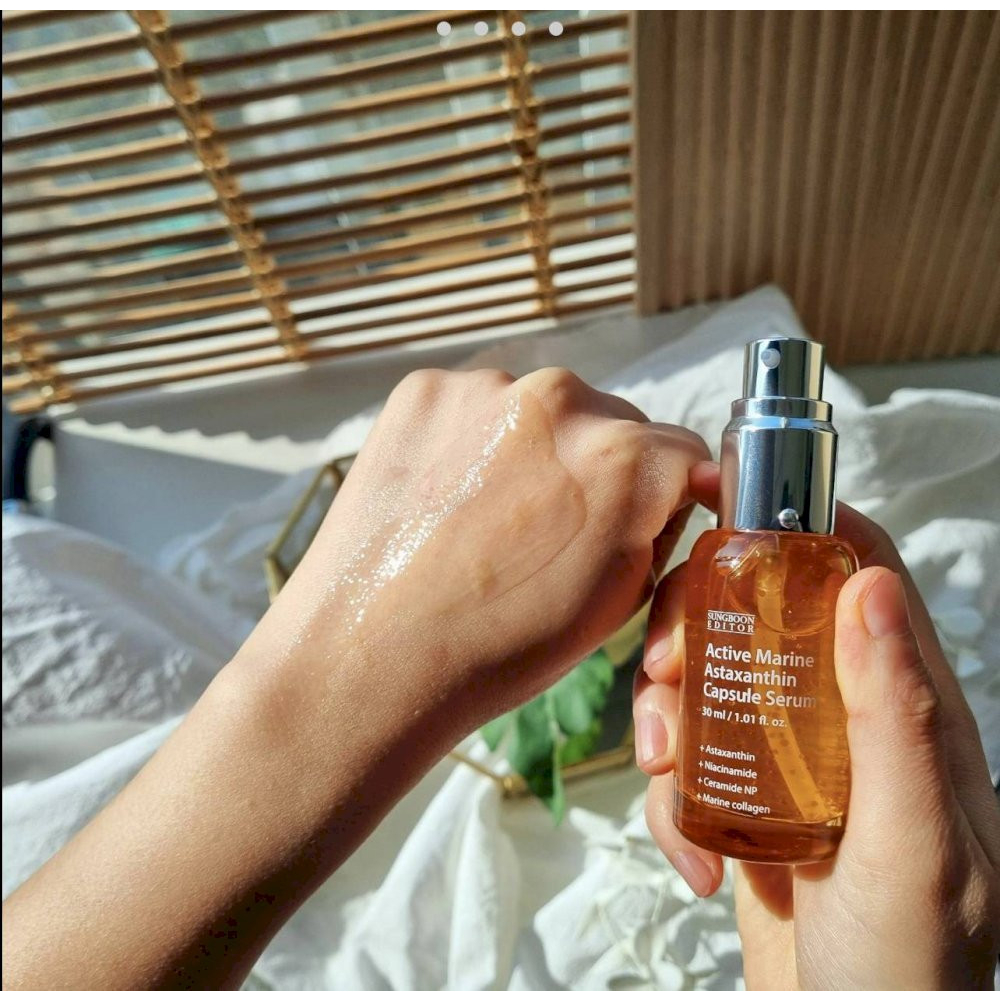 Serum Làm Trắng, Chống Lão Hóa SUNGBOON EDITOR ACTIVE MARINE ASTAXANTHIN CAPSULE 30ml