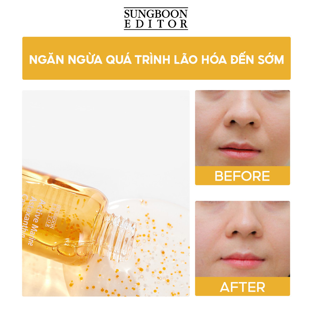 Serum Làm Trắng, Chống Lão Hóa SUNGBOON EDITOR ACTIVE MARINE ASTAXANTHIN CAPSULE 30ml