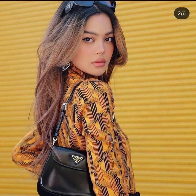 Túi Kẹp Nách Nữ PRADA CLEO da thật fullbox