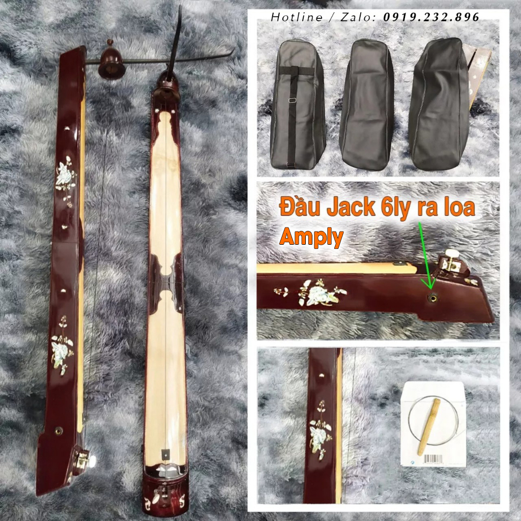 Đàn Bầu Điện Gấp Cho Người Mới Chơi - Tặng móng gảy và dây sơ cua