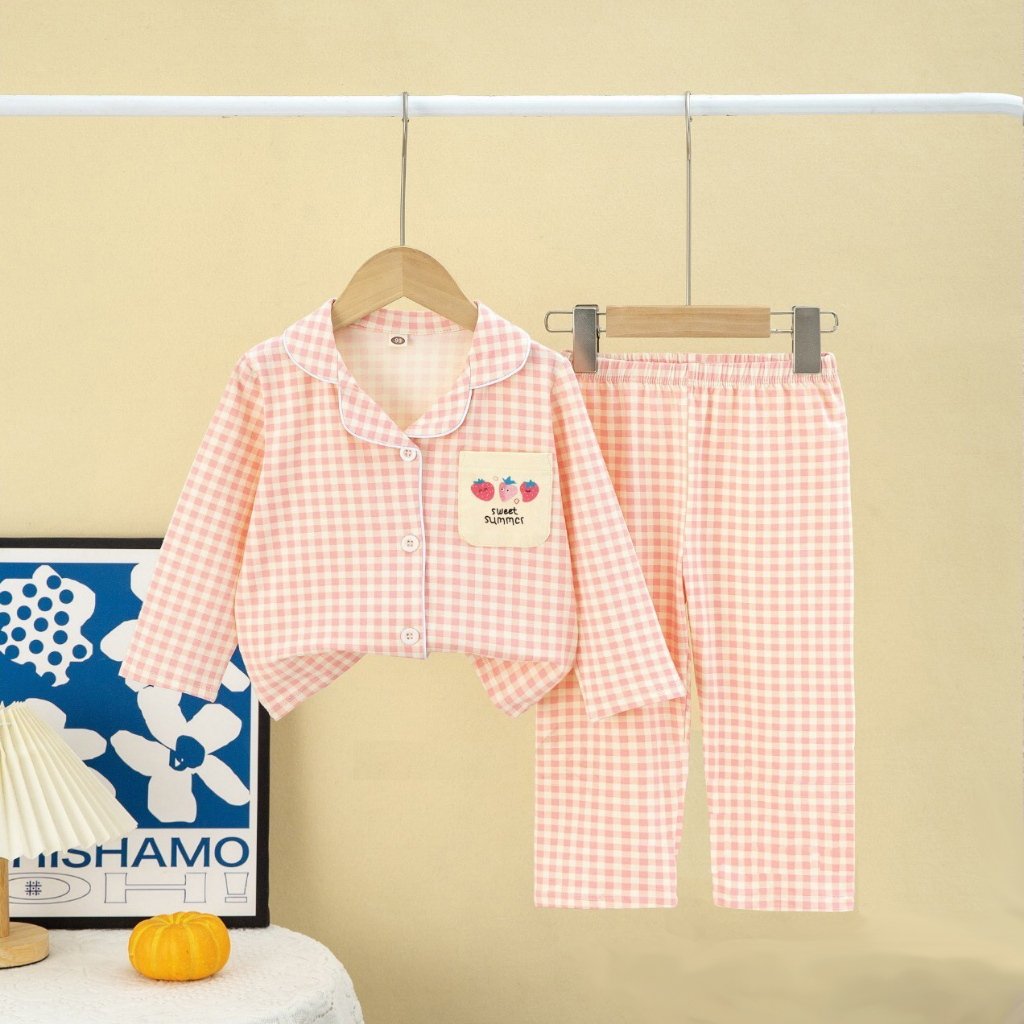 Đồ bộ pijama bé gái 11-25kg chất thun cotton QC cao cấp, đồ bộ dài cho bé mặc ấm