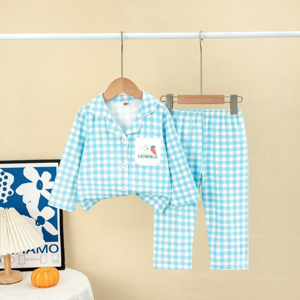 Đồ bộ pijama bé gái 11-25kg chất thun cotton QC cao cấp, đồ bộ dài cho bé mặc ấm