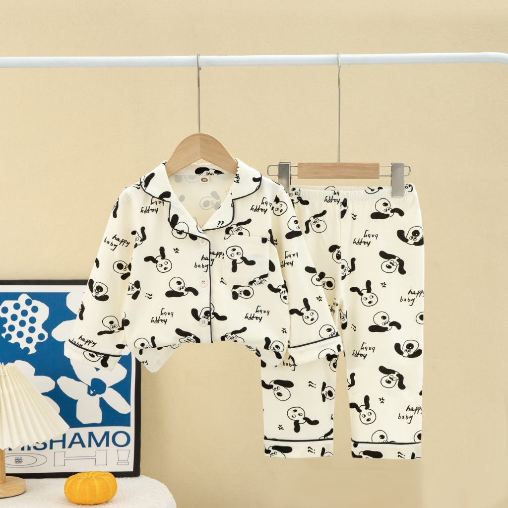 Đồ bộ pijama bé gái 11-25kg chất thun cotton QC cao cấp, đồ bộ dài cho bé mặc ấm