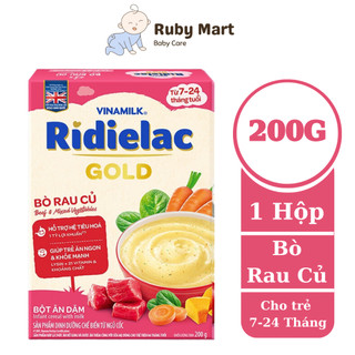 Bột ăn dặm ridielac gold bò rau củ - hộp giấy 200g