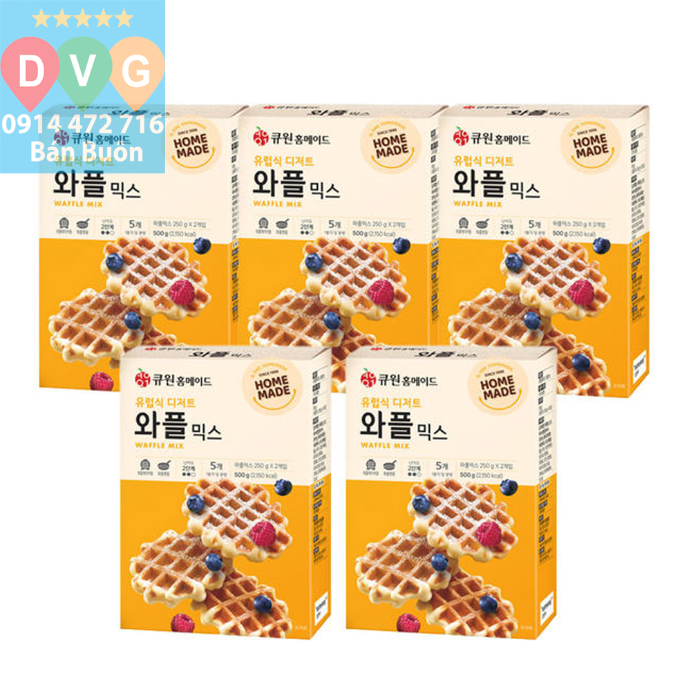 Hộp 500 Gam Bột Làm Bánh Waffle Hàn Quốc Samyang