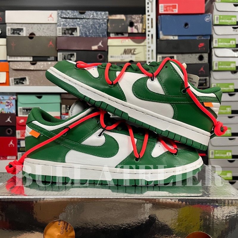 Giày Nike Dunk Low Off-White Pine Green | Cao cấp