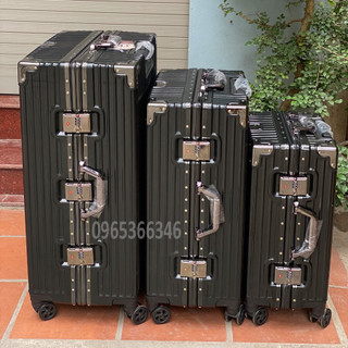 Vali khung nhôm khoá sập chống va đập, khoá số sập sử dụng mật mã - size 20/24 inch