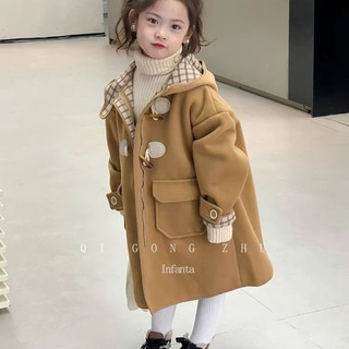 Áo khoác dạ dáng dài cho bé phong cách Hàn Quốc