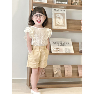 Áo Bé Gái Mùa Hè Chất Cotton Thoáng Mát Tay Bèo Nhún Xinh Xắn - Akina Top - TOC019 TOC020 TOM004 - SAOLA KIDS CLOTHING