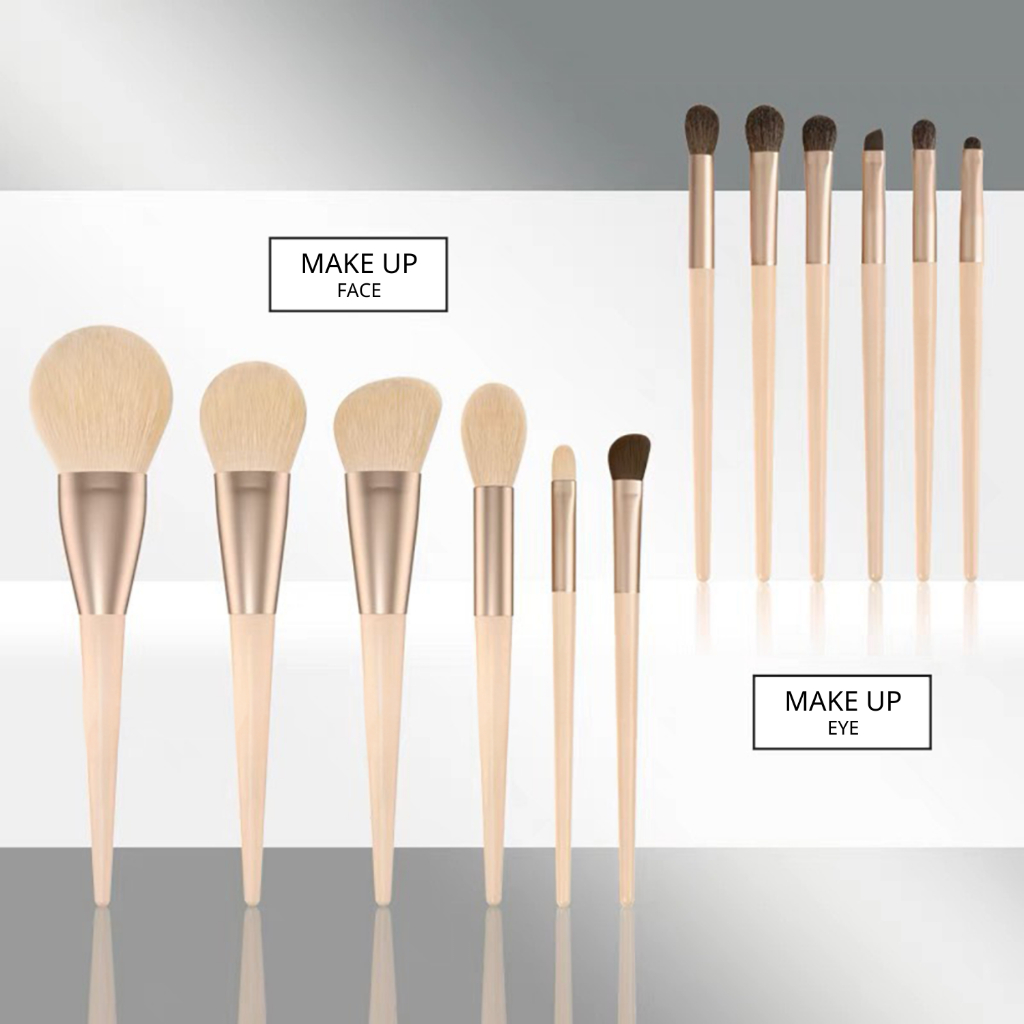 Bộ Cọ Trang Điểm Cá Nhân 12 Cây KIYE Chính Hãng Siêu Mềm Mịn Bám Phấn Chuyên Dụng Cho Makeup