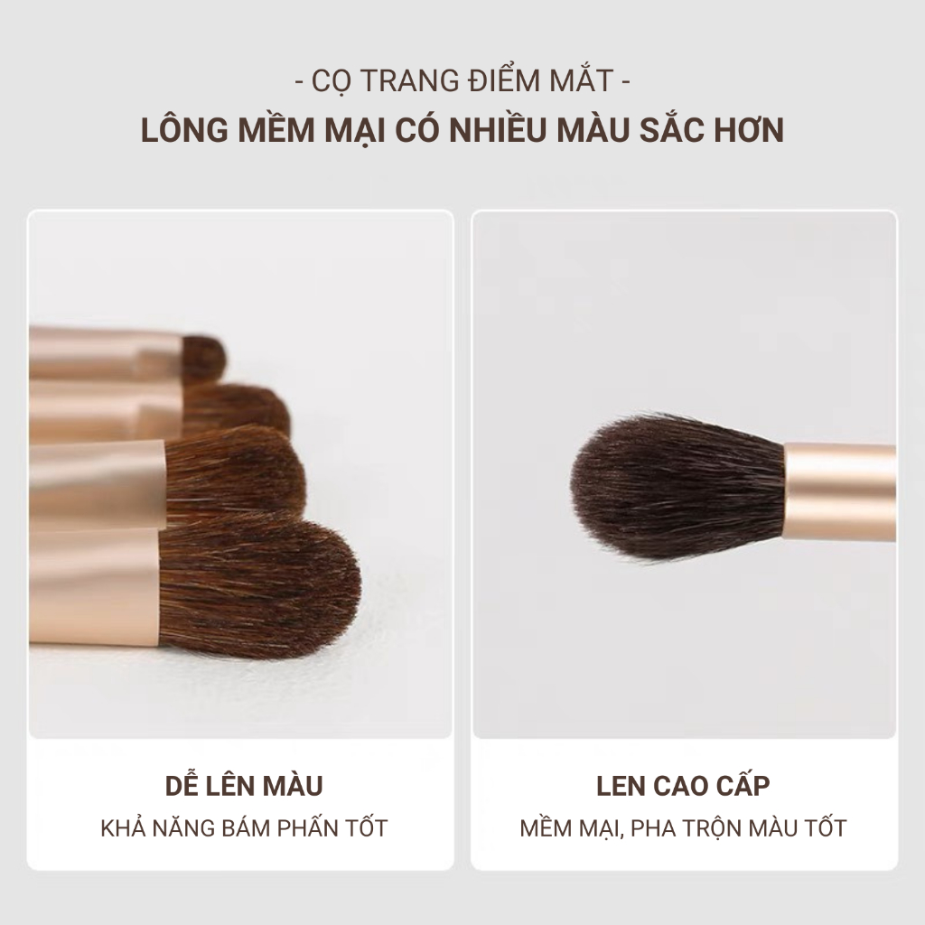 Bộ Cọ Trang Điểm Cá Nhân 12 Cây KIYE Chính Hãng Siêu Mềm Mịn Bám Phấn Chuyên Dụng Cho Makeup