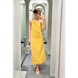Đầm lệch vai rút dây - Everluxe