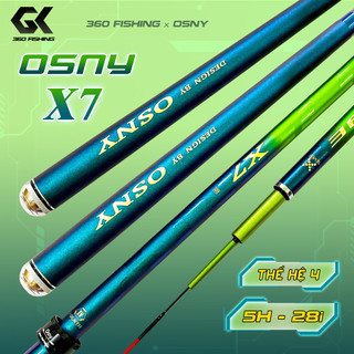 Cần câu đài osny x7 5h28i cần câu tay săn hàng carbon 40t 7 lớp cao cấp tặng kèm ngọn phụ
