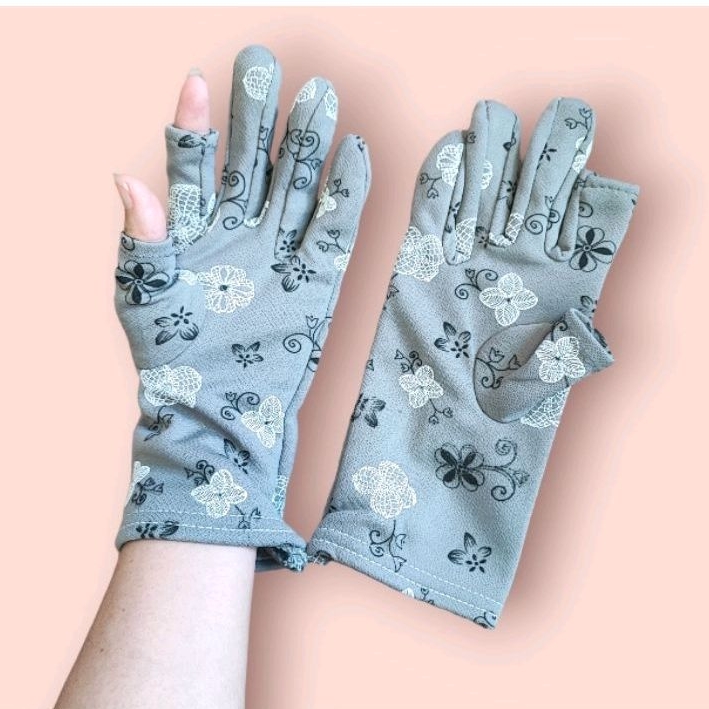 Găng tay chống nắng vải thun 2 lớp dài 25cm nhiều màu Bao tay chống nắng vải thun cotton