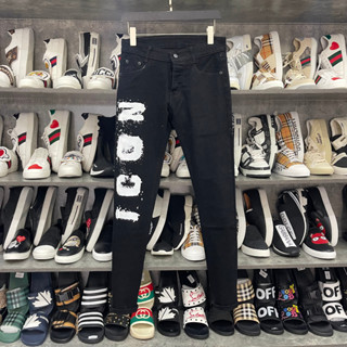 Quần DSQUARED2 ICON Vẩy Sơn Quần Bò Nam ICON Hoạ Tiết Chữ Icon Chạy Dọc Vảy Sơn Bản 4 Khuy