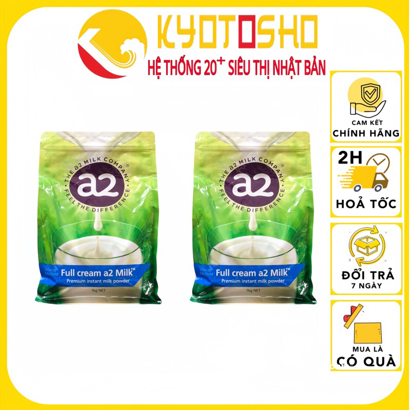Sữa A2 nguyên kem 1kg, sữa tươi nguyên kem a2 dạng bột của úc