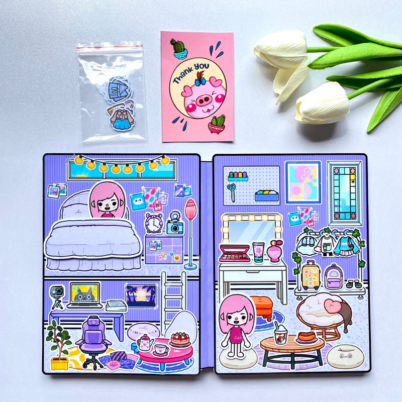 Ngôi nhà màu sắc lấp lánh của Tocaboca- Búp bê giấy