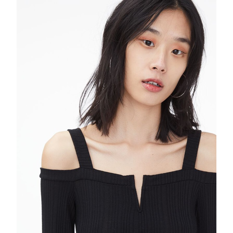 Áo dệt kim trễ vai xuất dư Seriously Soft