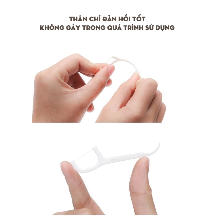 Tăm Chỉ Nha Khoa Dental Flossers Làm Sạch Răng Và Mảng Bám - Hộp 50 Cây Siêu Tốt