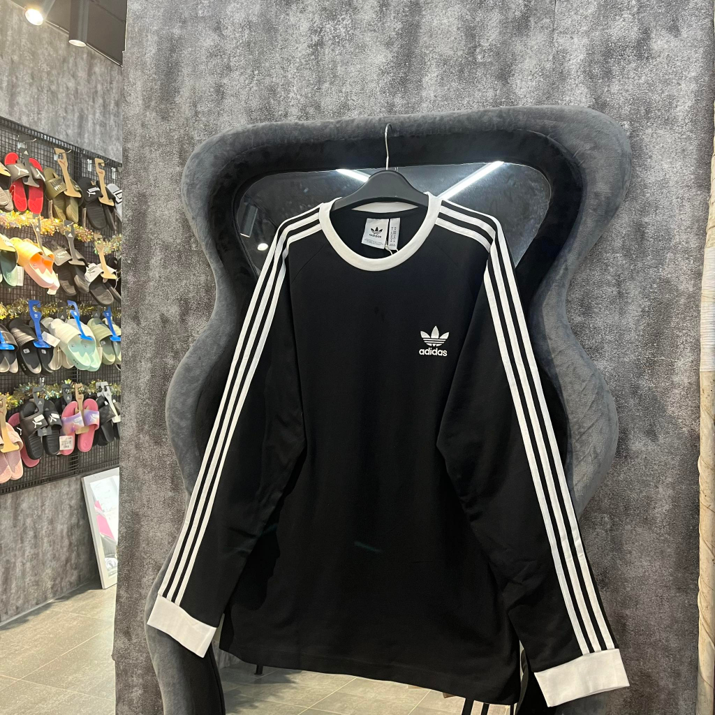 Áo Tay Dài Chính Hãng Adidas ADICOLOR CLASSICS 3-STRIPES Shop Xám Store