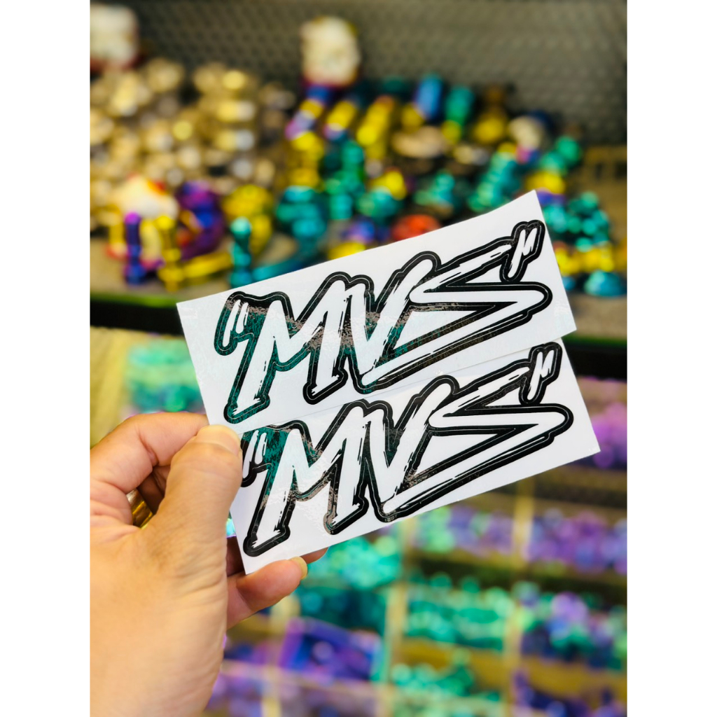 TEM LOGO STICKER MVS COMBO 2 MIẾNG