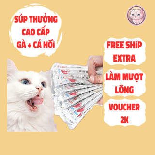 Thanh sup thưởng no cho mèo