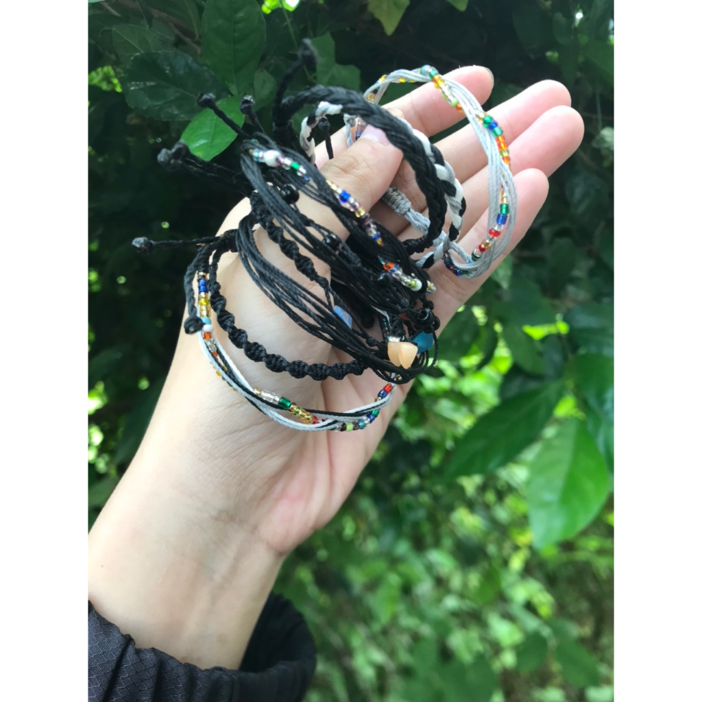 Vòng tay, vòng chân dây cói handmade waterproof  phong cách vintage không thấm nước - mẫu theo số trong hình