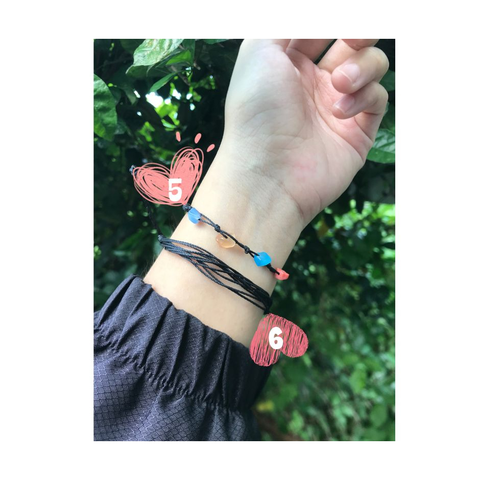 Vòng tay, vòng chân dây cói handmade waterproof  phong cách vintage không thấm nước - mẫu theo số trong hình