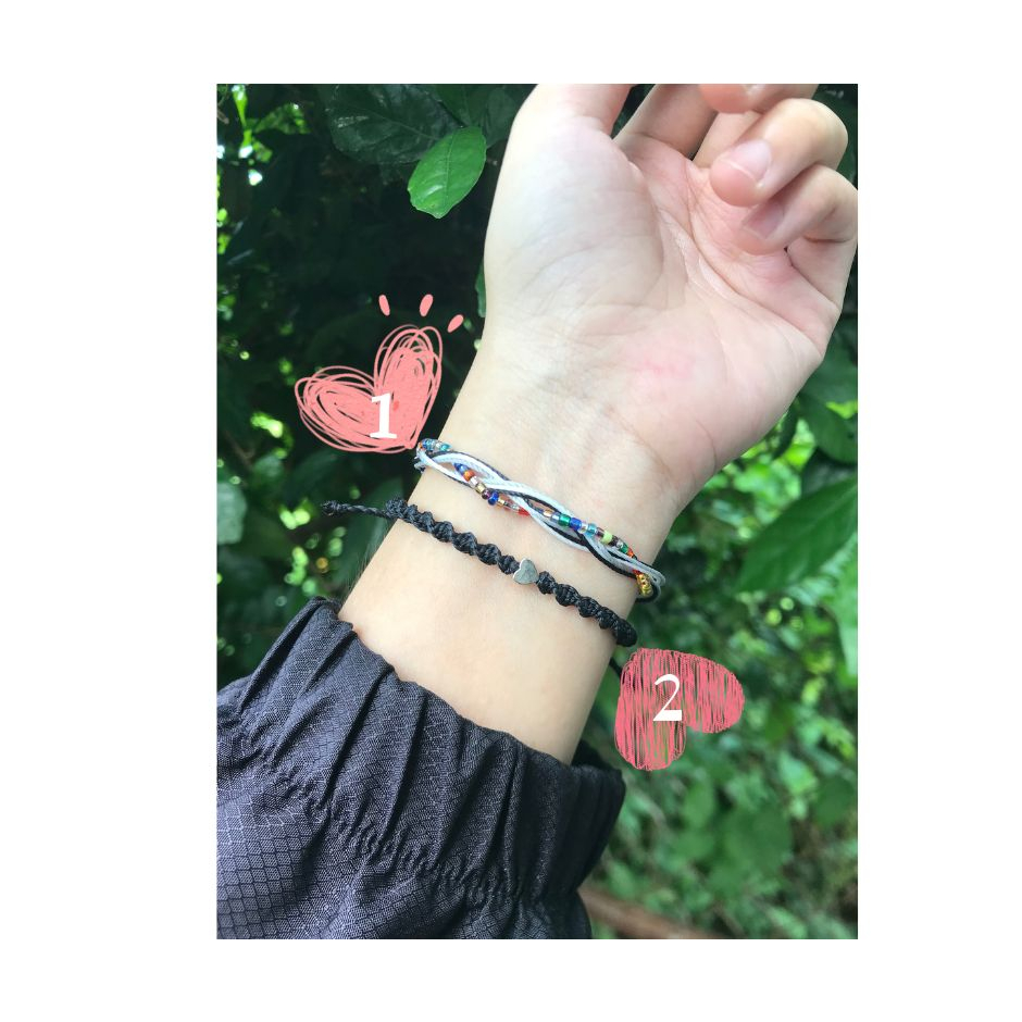 Vòng tay, vòng chân dây cói handmade waterproof  phong cách vintage không thấm nước - mẫu theo số trong hình