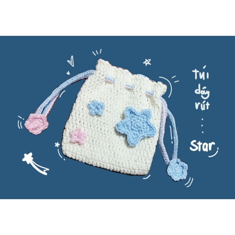 túi len mini_túi dây rút mini_handmade(đọc mô tả)