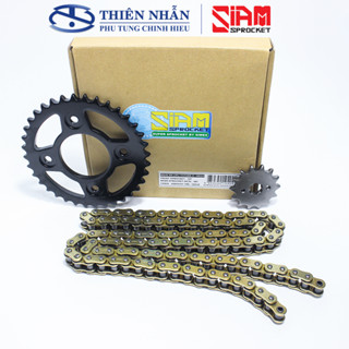 Nhông sên dĩa SIAM xe Future 125, Future X, Wave RS, Wave S110,  Wave RSX sên phốt O-Ring Gold (428HSGO-108L, 14T-36T)